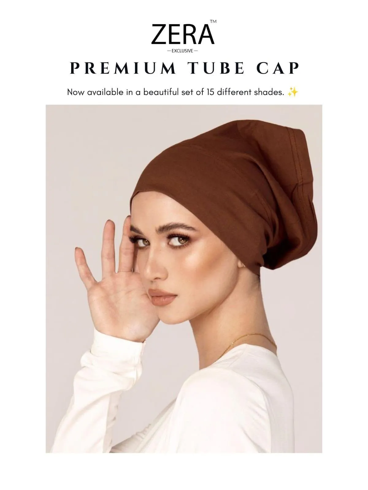 ZERA EXCLUSIVE PREMIUM MALAYSIAN BLACK BAMBOO JERSEY TUBE CAP